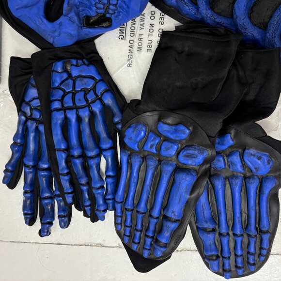 Rare Skeleton Purple 3 D Skele-Bones Costume Fun World VTG Adult NWT NOS Y2K - Picture 5 of 14